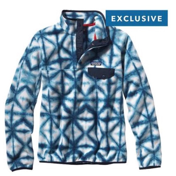 Patagonia Synchilla Blue Tie Dye Fleece 